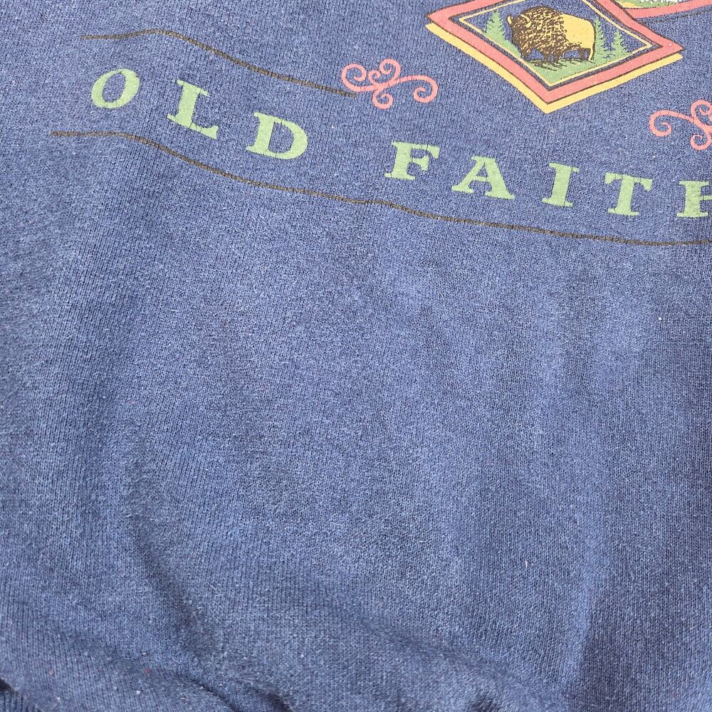 Vintage H.L. Miller Gold Yellowstone Old Faithful Crewneck USA Large 90s - Picture 7 of 13
